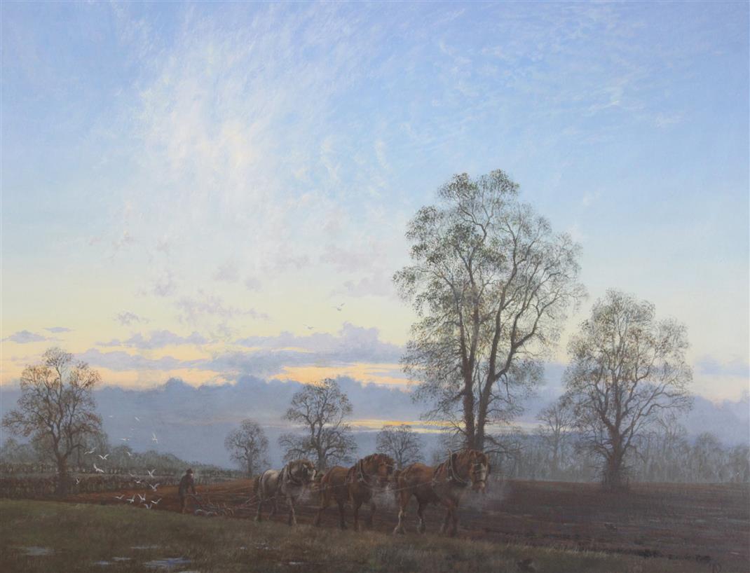 David V. Thomas, 'A Suffolk Morning', 54 x 80cm monogrammed, inscribed to verso and dated 1988, 21.5