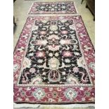 Two Persian Ziegler style rugs, larger 270 x 180cm