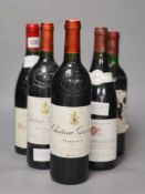 Two bottles of Chateau Giscours, Margaux, 1993, one Chassagne-Montrachet 1er Cru Morgeot, 1997,