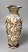 A large Doulton Slater's Patent vase, height 40cm (a.f.)