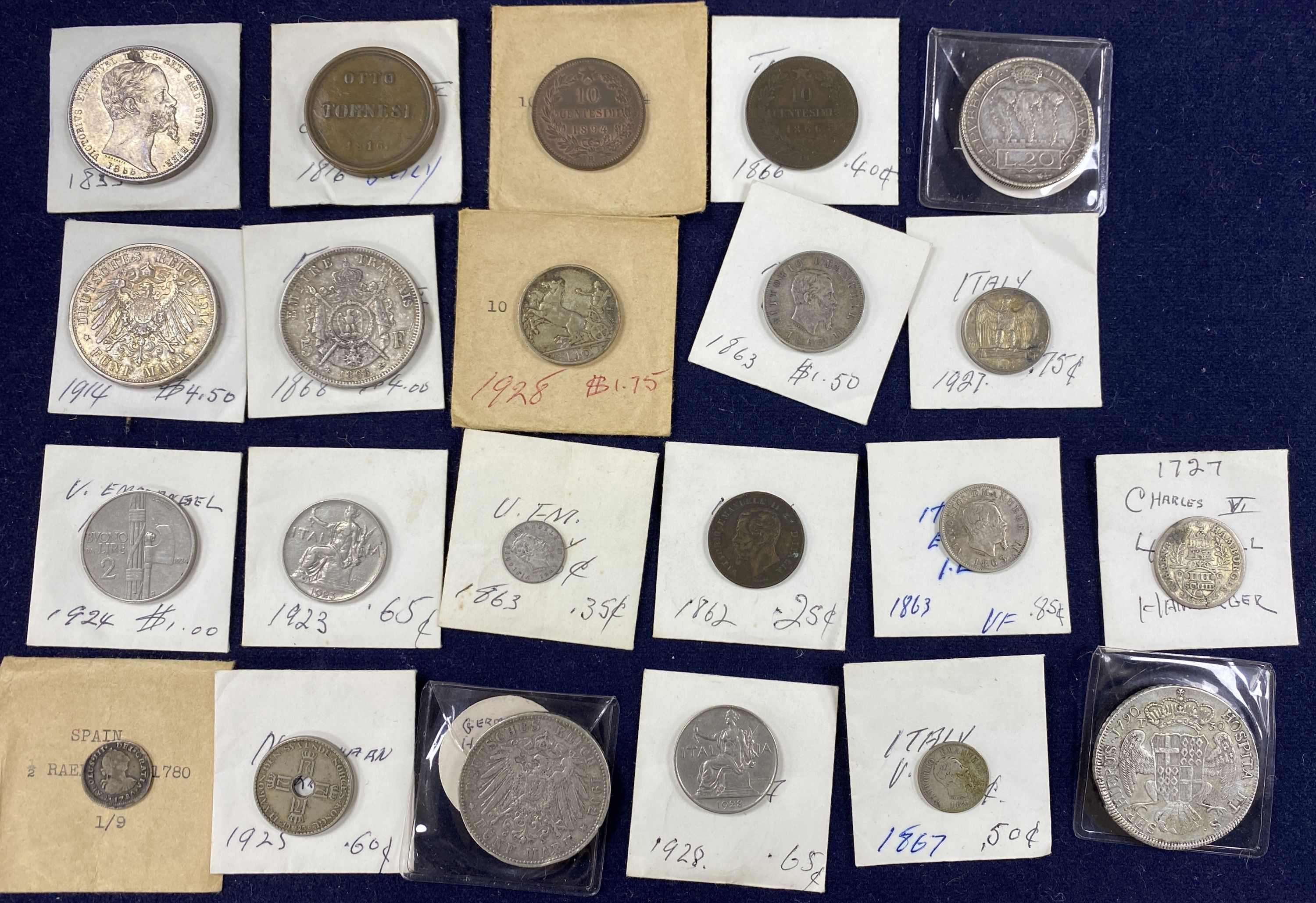 Italy, Germany & European coins, 18th-20th century, to include Malta, Order Of Xxx (30) Tari, KM#