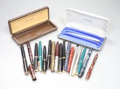 A collection of fountain pens