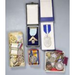 Assorted medals etc. including masonic