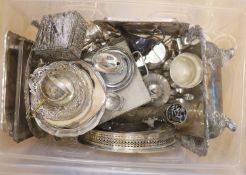 A quantity of silver-plated ware
