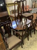 A set of eight early 20th century Queen Anne style mahogany dining chairs (two arm, six single)