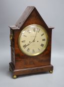 Thomas Hubbard of Dorking, An early Victorian mahogany twin fusee bracket clock, height 48cm