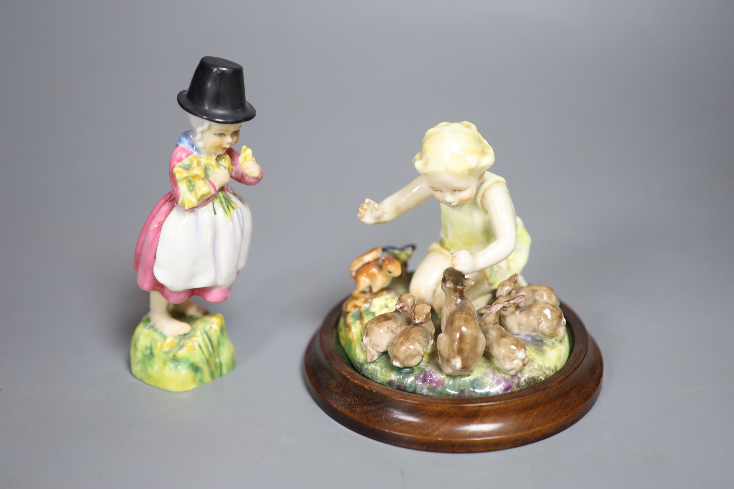 Four Royal Worcester figures of children by E.G. Doughty: 3150, 3076, 3103, 1416, and a larger - Image 4 of 4