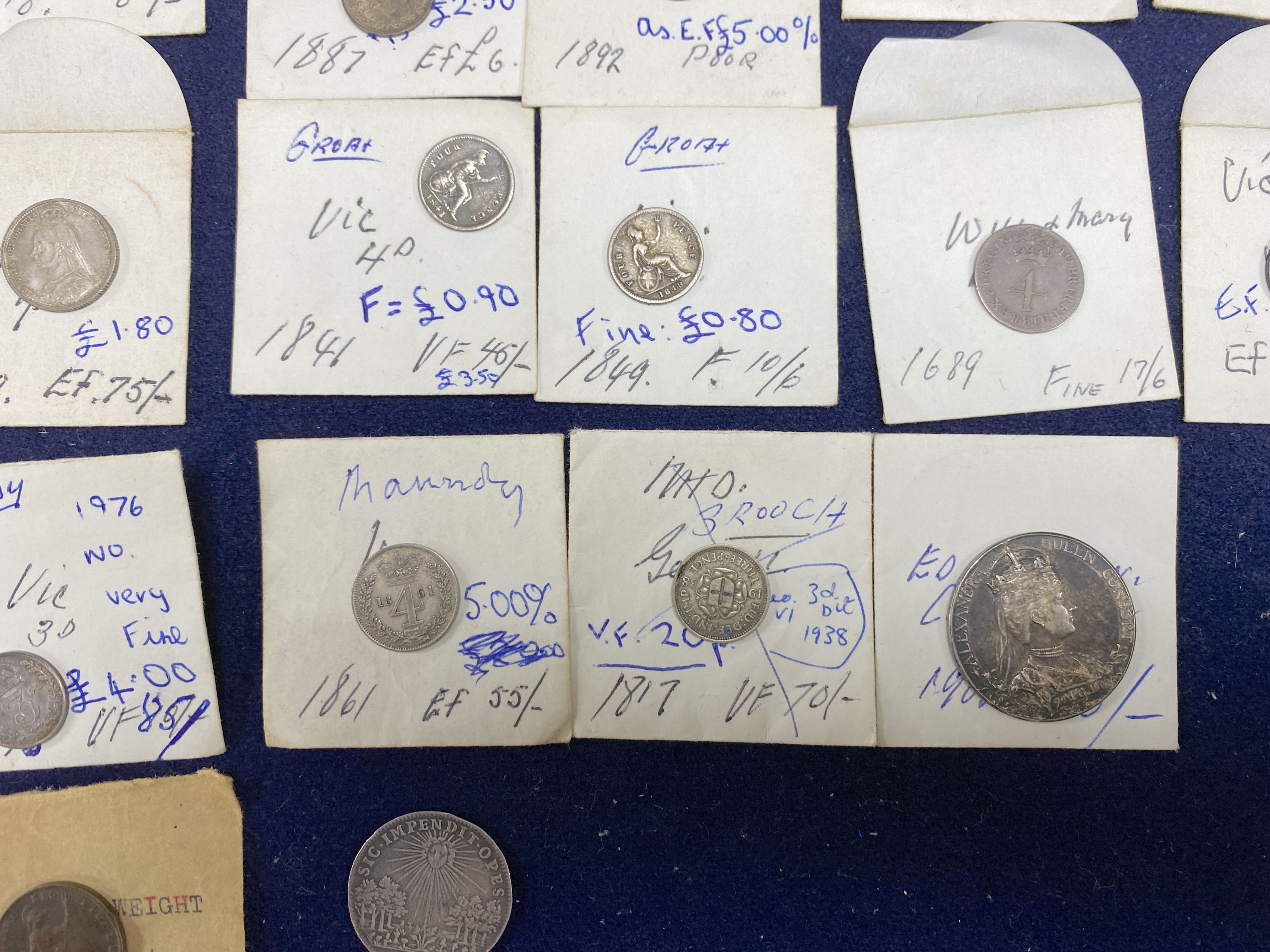 UK coins 16th-20th century, to include a Mary I groat, various maundy 2d - 4d, etc. together with - Image 5 of 10