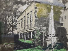 John Piper, limited edition print, St Helen Hall, signed in pencil, 52/70, 63 x 75cm