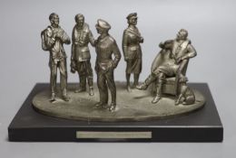 A Phoenix-Chiltern pewter model 'Soldiers at the Battle of Britain 40th Anniversary', length 25.5cm