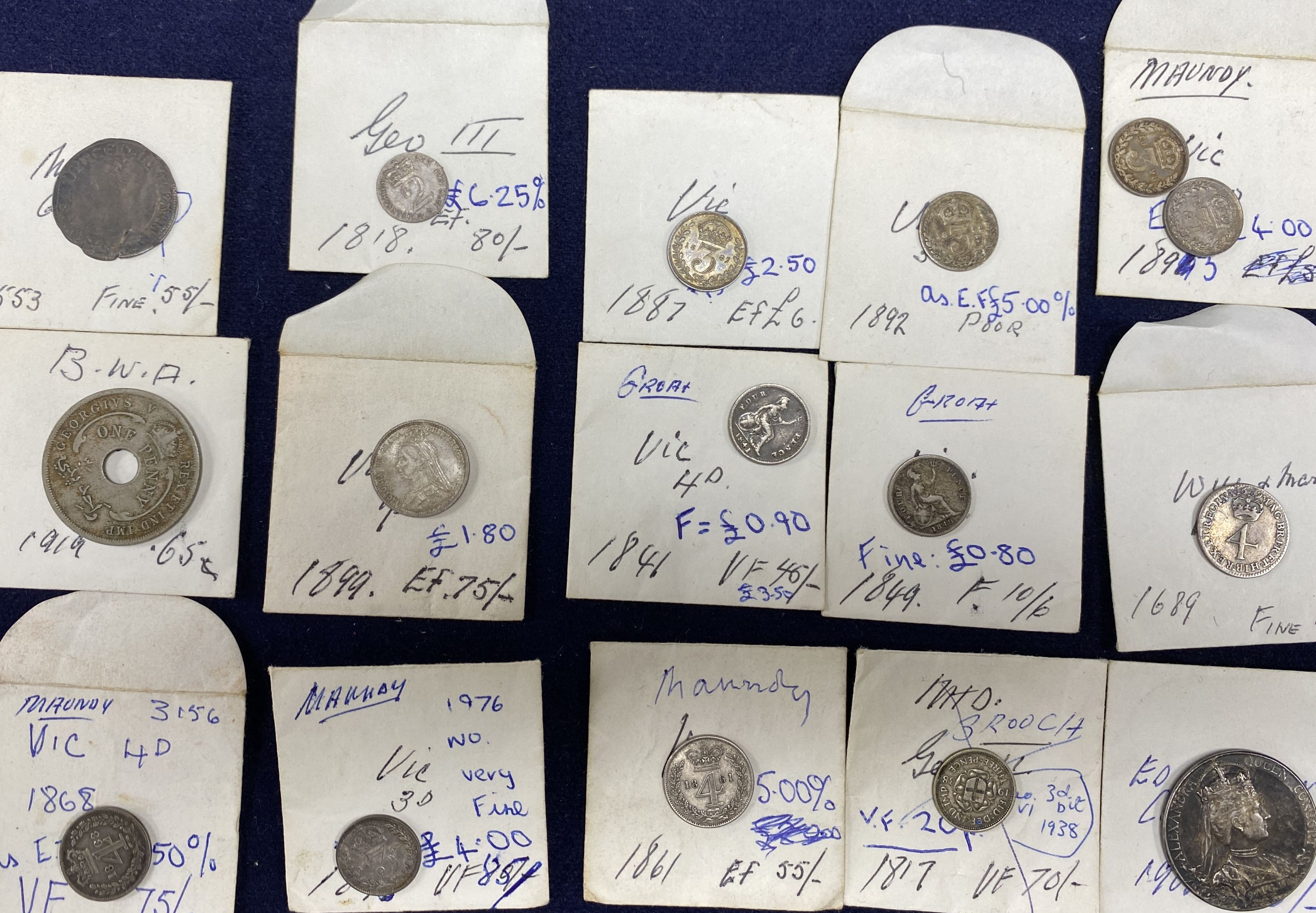 UK coins 16th-20th century, to include a Mary I groat, various maundy 2d - 4d, etc. together with - Image 3 of 10