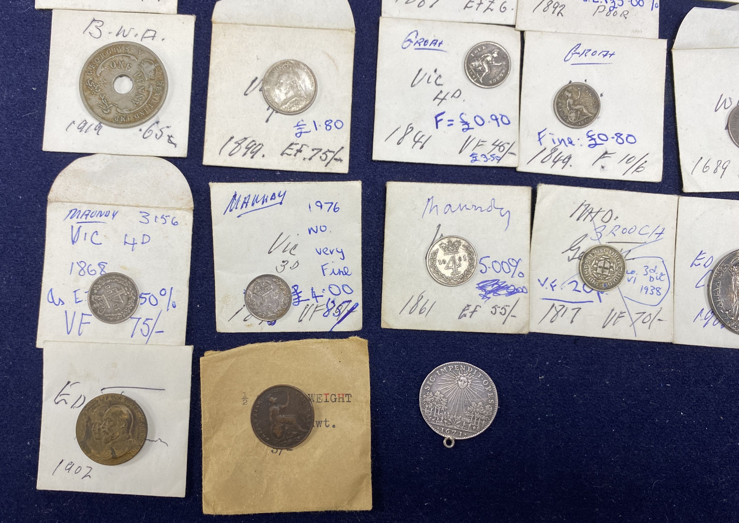 UK coins 16th-20th century, to include a Mary I groat, various maundy 2d - 4d, etc. together with - Image 2 of 10
