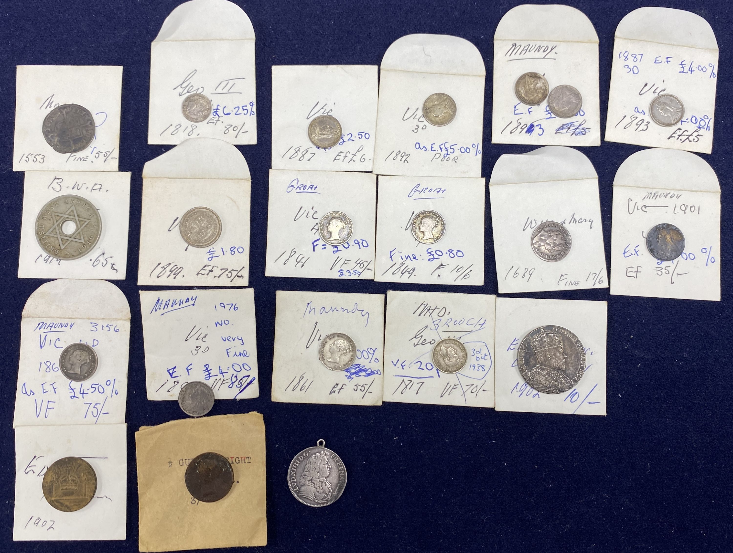 UK coins 16th-20th century, to include a Mary I groat, various maundy 2d - 4d, etc. together with - Image 6 of 10