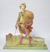 A small painted wood dummy board figure of a Scotsman, height 47cm