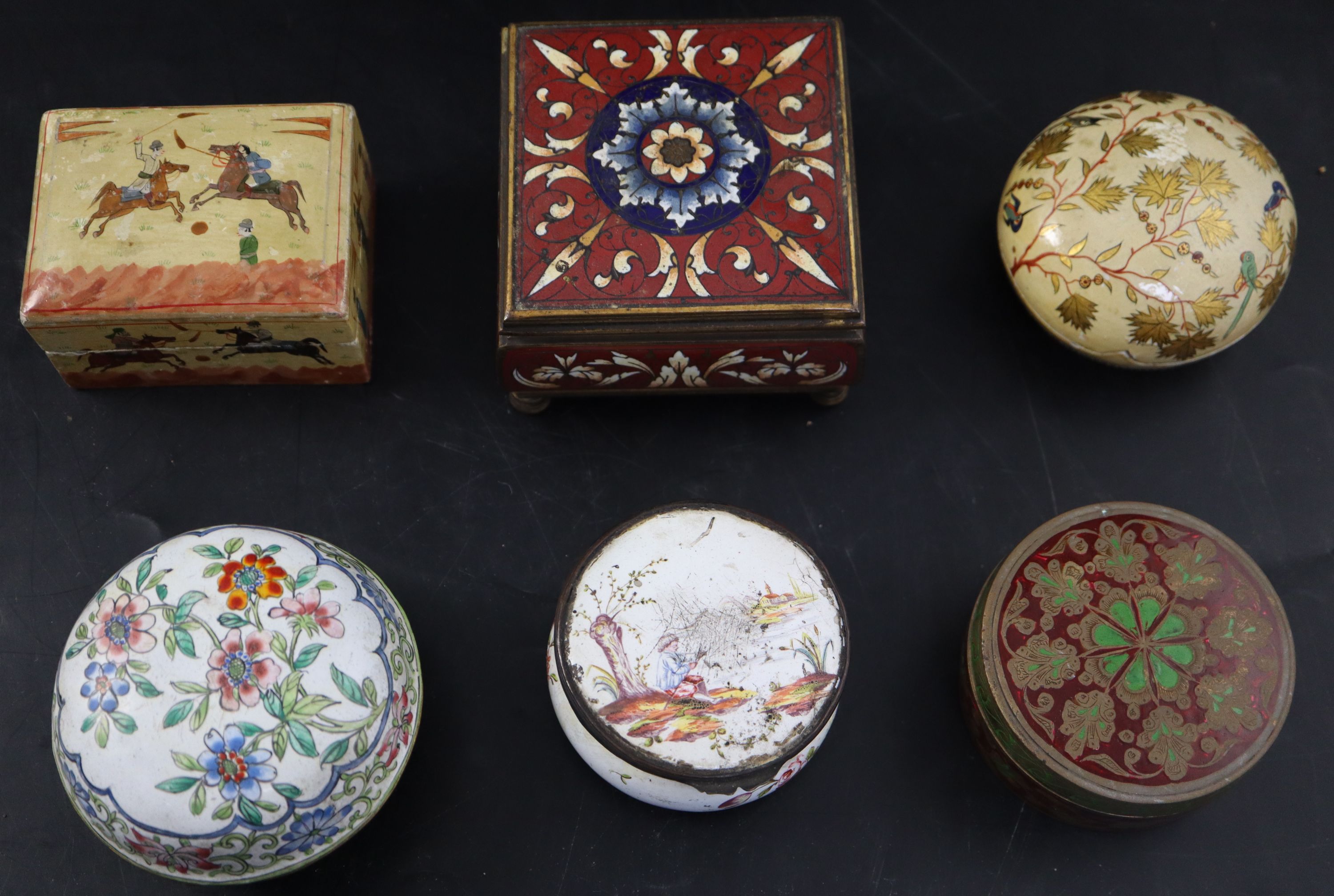 A group of assorted boxes and ornaments including French enamel and TibetanCONDITION: - late 19th - Image 3 of 15