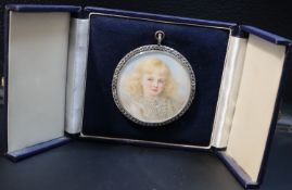 Annie Howard (Exh.1883-1900)oil on ivory miniaturePortrait of Wyndham Wentworth Knatchbull Hugessen,