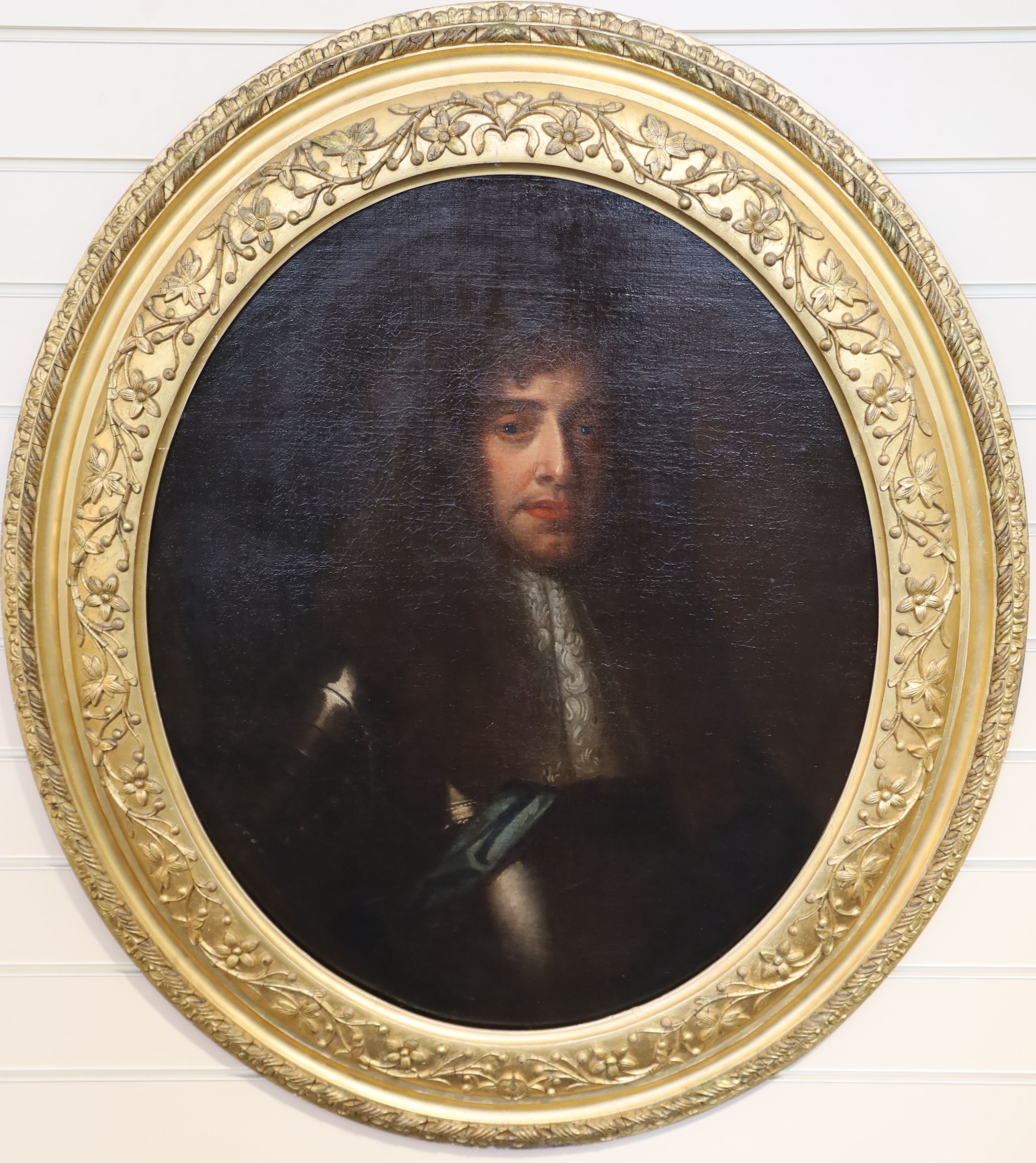 Follower of Peter Lely (1618-1680)oil on canvasPortrait of King James IIoval, 76 x 63. - Image 2 of 7