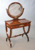A Restauration gilt-bronze mounted mahogany dressing table, retailers' stamp Edwards & Roberts, with