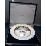 A cased modern silver Armada dish, by Garrard & Co Ltd, London, 1993, with engraved inscription to