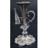 An ornate Victorian silver chamberstick, Henry Wilkinson & Co, Sheffield, 1842, snuffer 1839, 14.