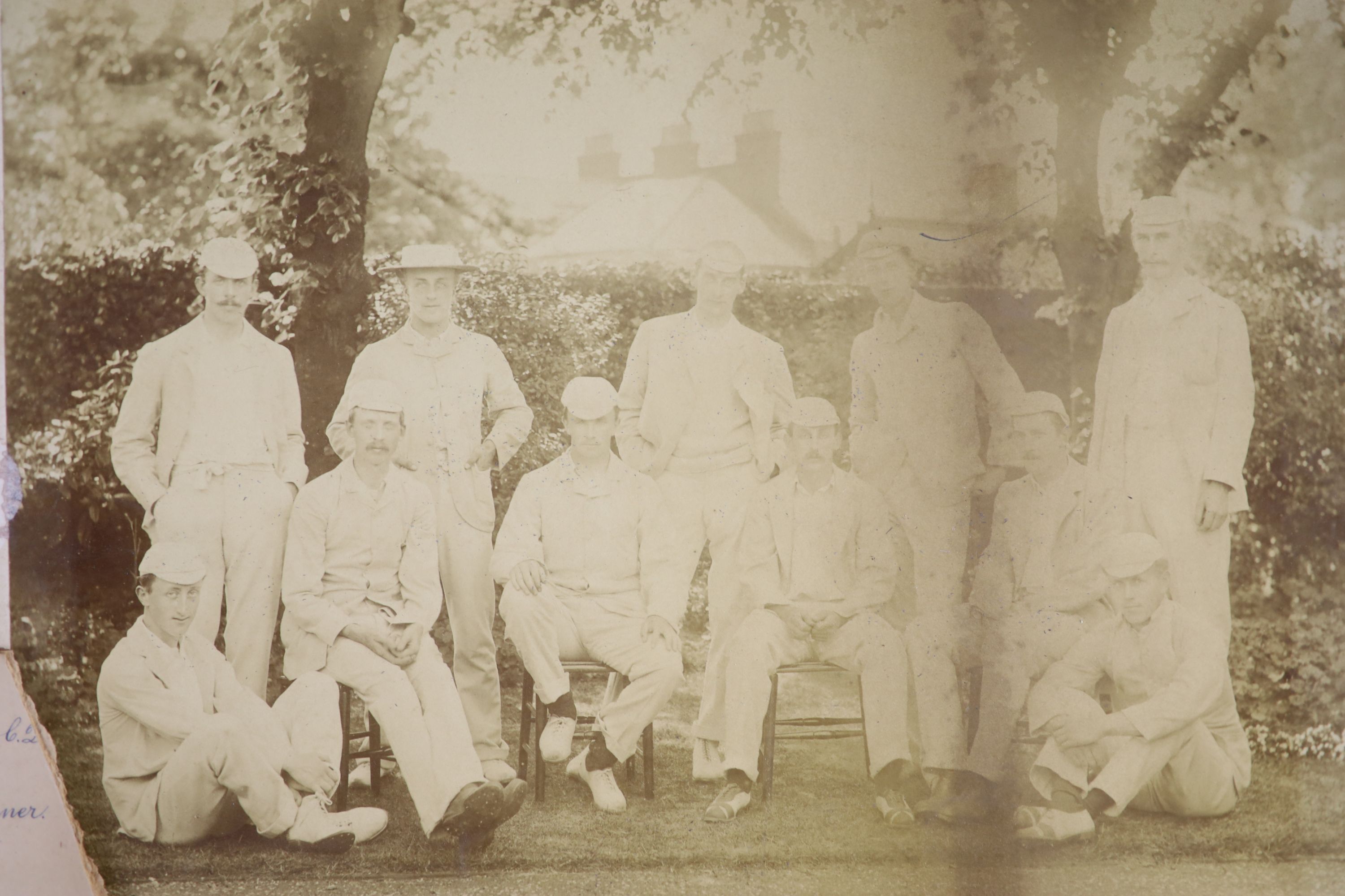 A set of three photographs of the Cambridge University Cricket 11 v Australians 1886, photographed - Image 7 of 9