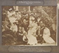 A black and white photograph of King Edward VII at a house party at Eastwell House, July 2nd 1904,