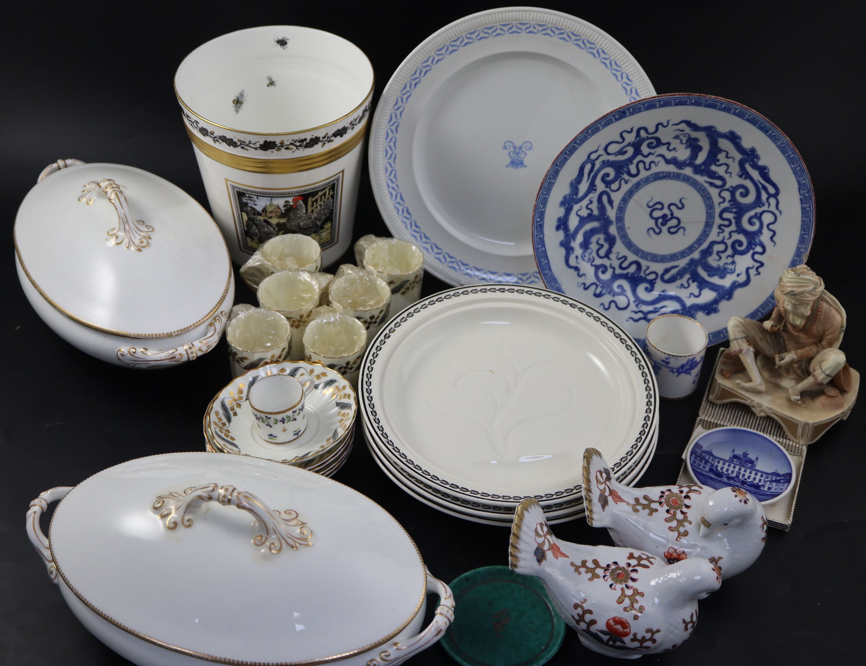 A group of assorted ceramics including a Royal Worcester coffee set and a Caverswall Highgrove