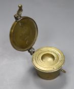 A Victorian brass 8 ounce cup weights