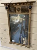 A Regency giltwood gesso pier glass, width 48cm, height 70cm