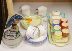 A quantity of ceramics to include Clarice Cliff and Beswick