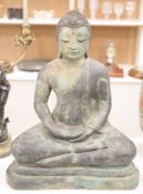 A Sino Tibetan bronze buddha, height 65cm