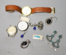 A gentleman's steel and gold plated Omega De Ville Automatic Turler wrist watch, a gentleman's steel