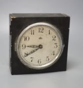 A Bulle ebonised electric mantel clock