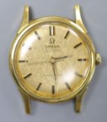 A gentleman's 18ct gold Omega Automatic Chronometer Constellation wrist watch, on leather strap with