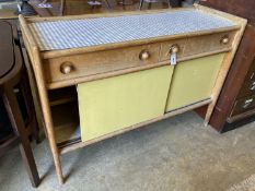 A Kandya mid century sideboard, length 122cm, depth 42cm, height 88cm