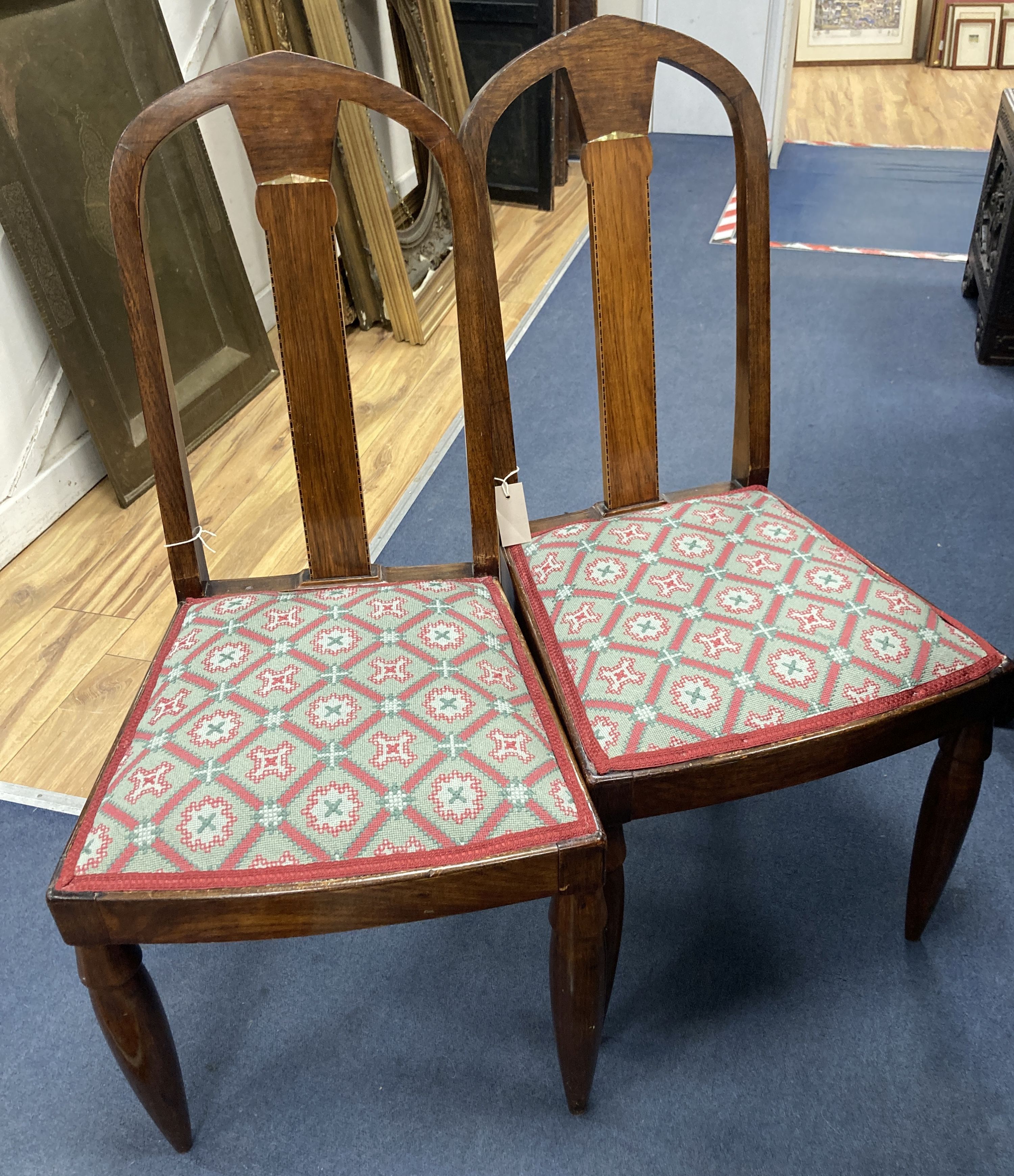 A pair of Art Deco dining chairs