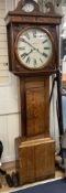 A Victorian oak longcase clock, height 226cm