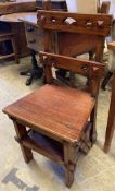 A Victorian mahogany metamorphic library chair