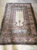 A North West Persian prayer rug, 190 x 130cm