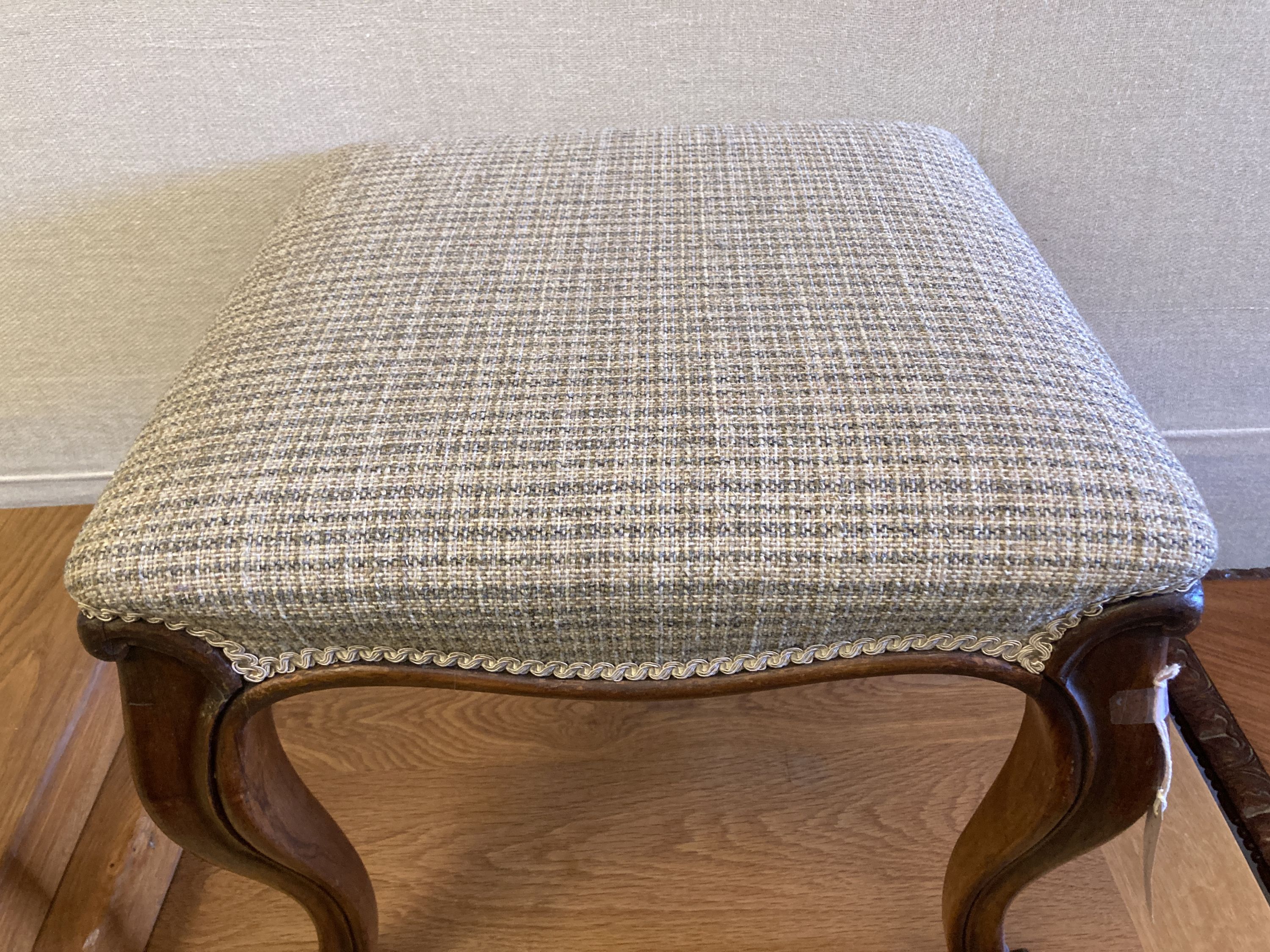 A Victorian rosewood dressing stool, length 48cm, depth 48cm, height 42cm - Image 2 of 4