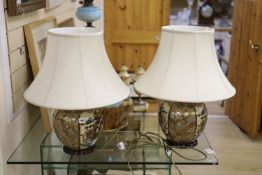 Two Satsuma vase table lamps