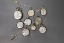 A Swiss 935 open faced pocket watch, retailed by Peck, London, case diameter 48mm, together with