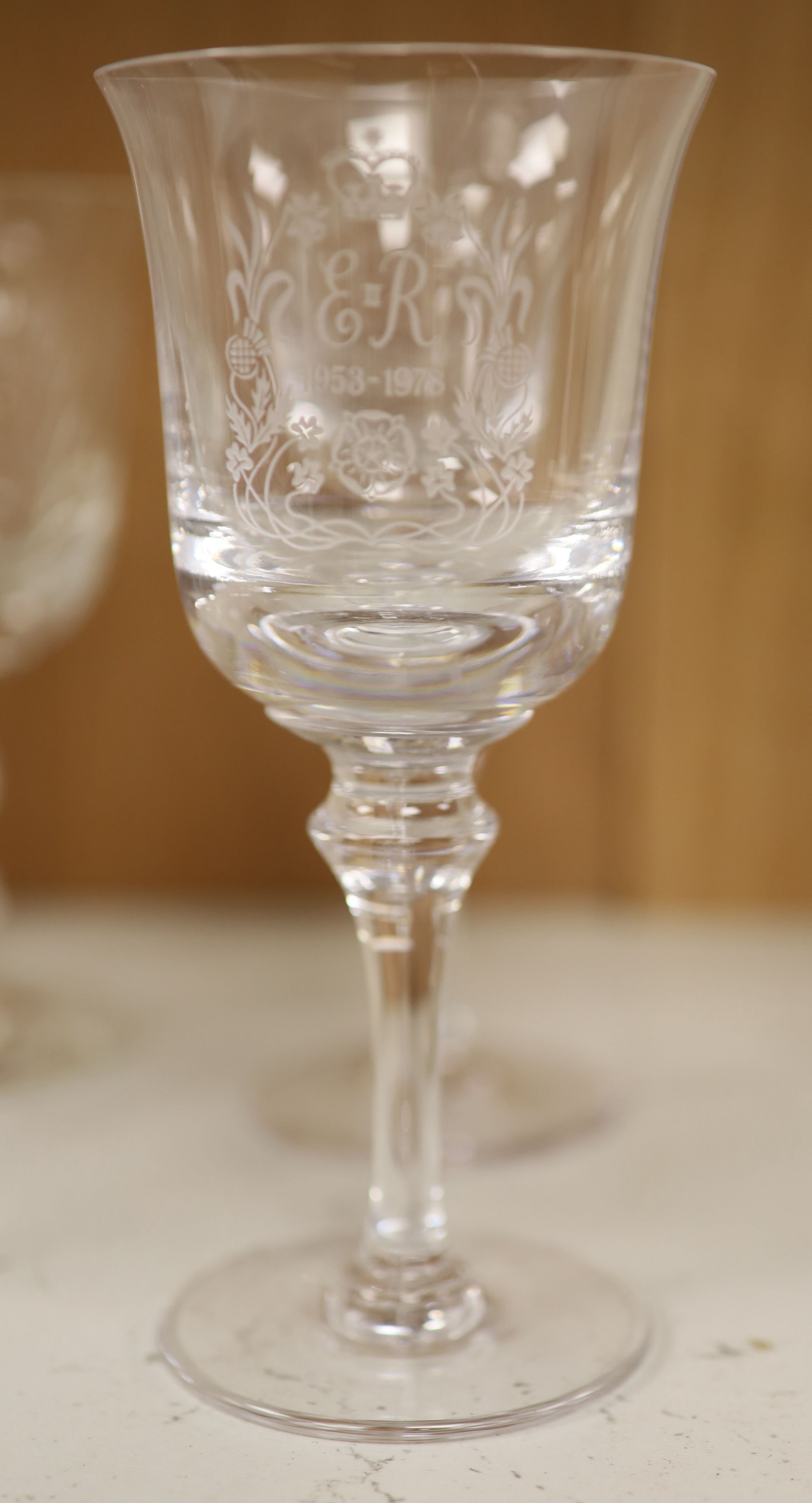 Twelve commemorative glass goblets - Image 5 of 5