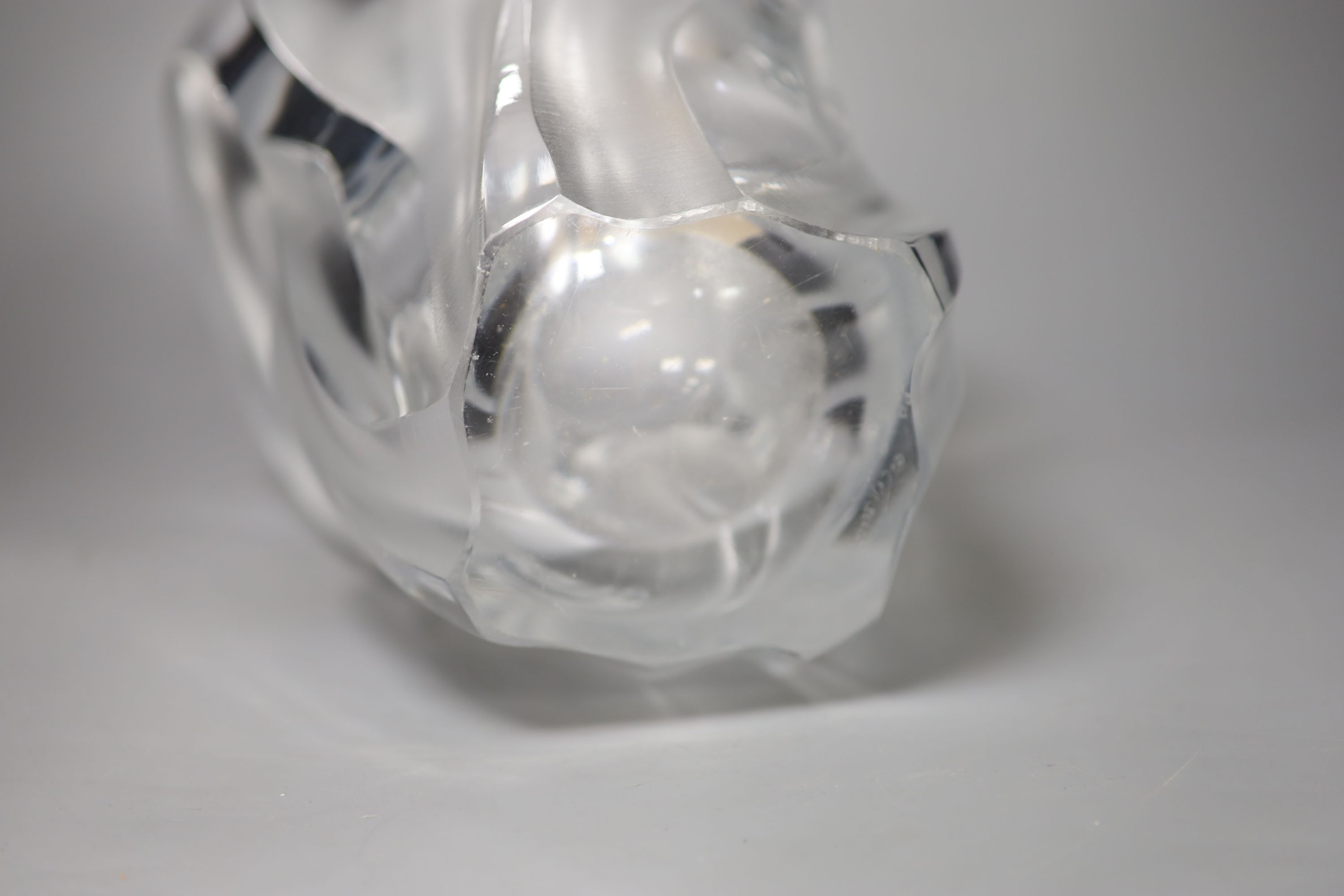 A Lalique France glass vase, height 26.5cm - Image 4 of 4
