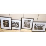 George Rodger, 4 contemporary photographs of Africans, largest 36 x 25cm