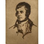 Robert Houston, drypoint etching, Portrait of Burns?, signed in pencil, 14 x 10cm signed in