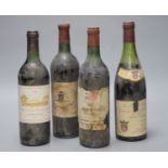 A 1977 Nuits-St-Georges Ier Cru and three French Bordeaux's