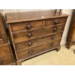 A George III mahogany chest of drawers, width 109cm, depth 51cm, height 94cm