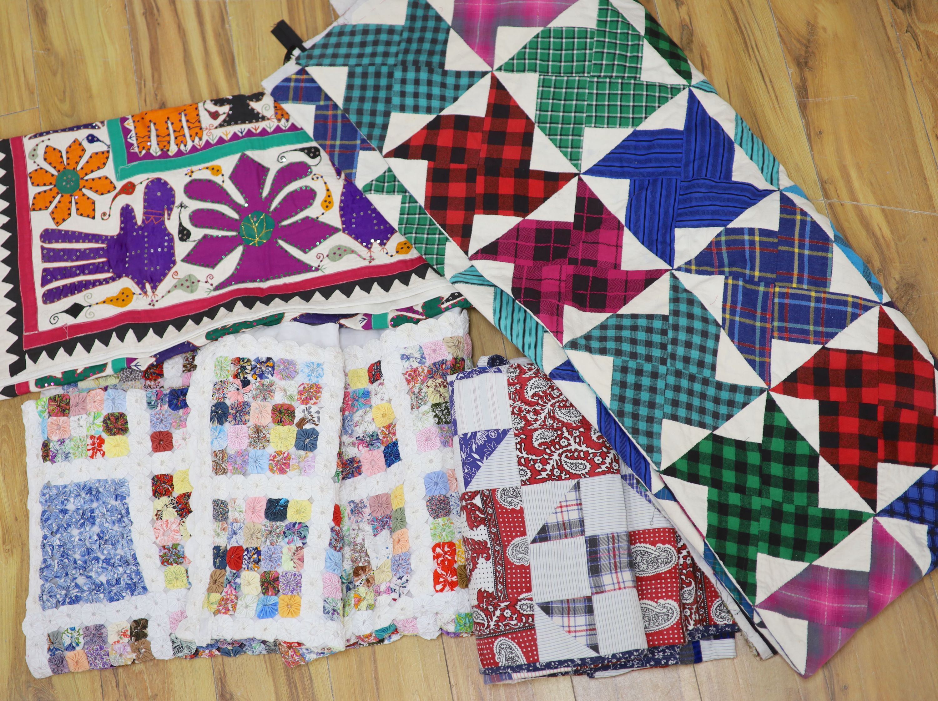 Four modern quilts