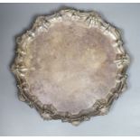 A late Victorian silver salver, John Round & Sons, Sheffield, 1894, 32.2cm, 26.5oz.